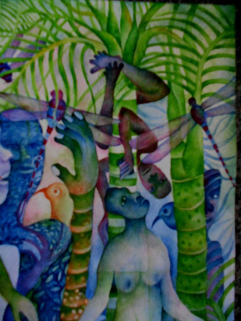 Original Figurative People Painting by Suresh Bhaskar