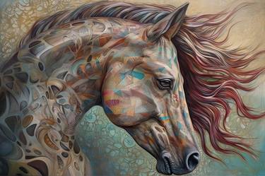Print of Horse Digital by Lolly Shine