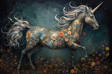 Unicorn. “Sacred Animals” collection. Artwork #34 thumb