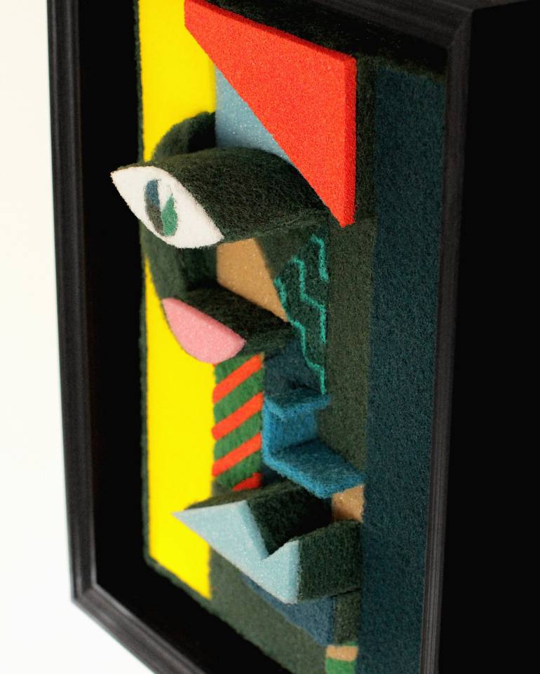 Original Geometric People Sculpture by Eni Pullumbi