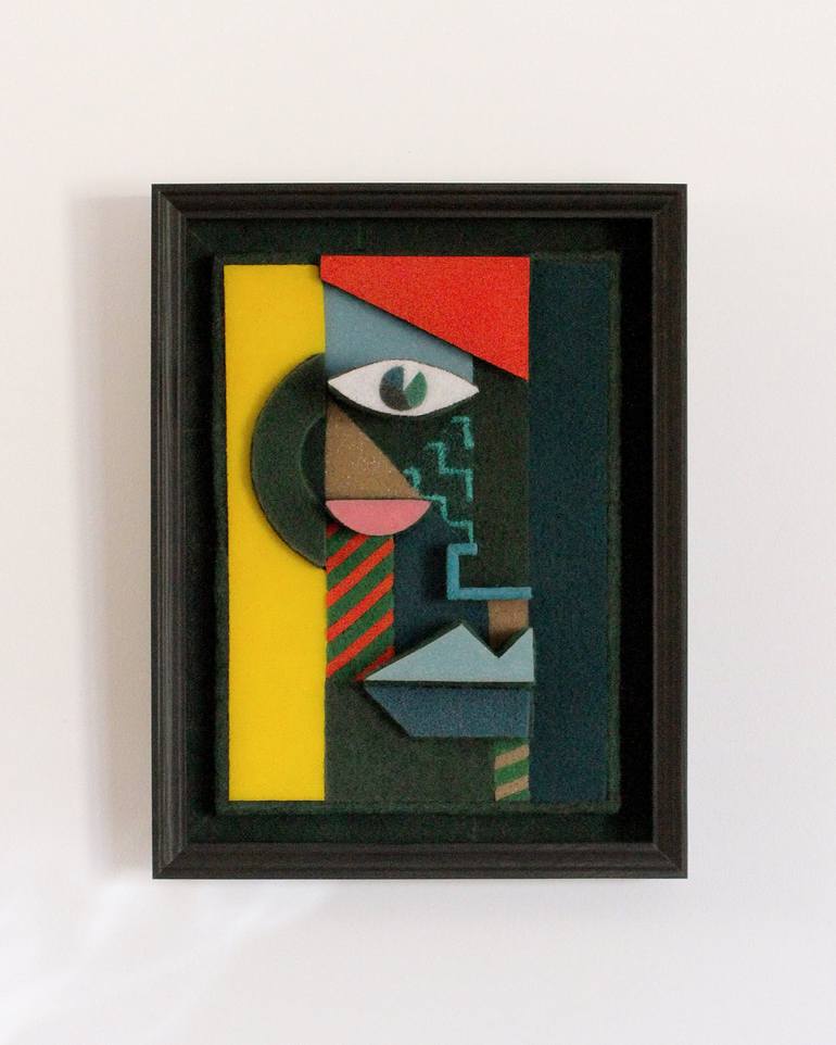 Original Geometric People Sculpture by Eni Pullumbi
