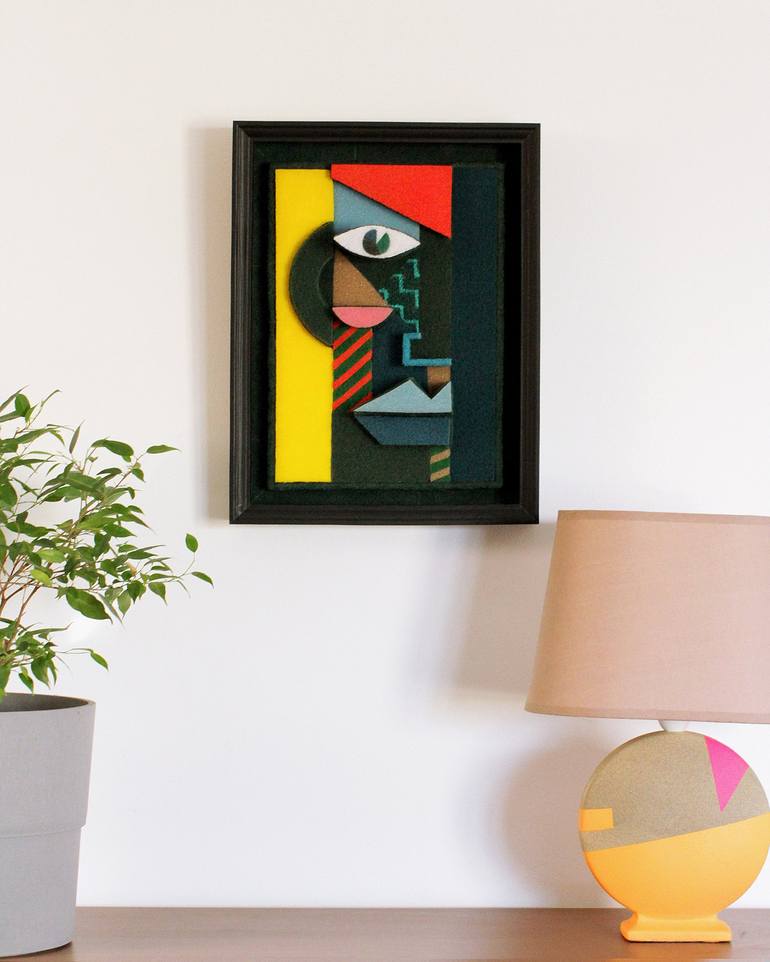 Original Geometric People Sculpture by Eni Pullumbi