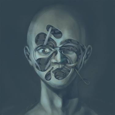 Print of Surrealism Portrait Paintings by Eni Pullumbi