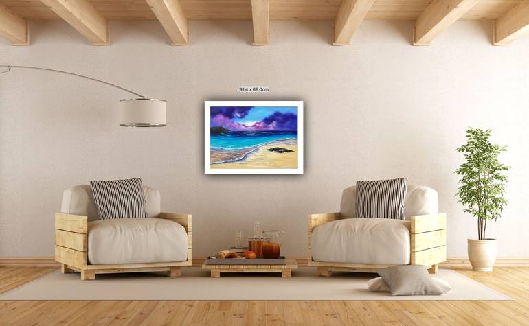 Original Beach Painting by Yulia Allan