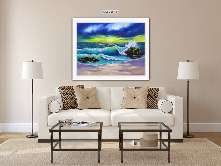 Original Expressionism Seascape Painting by Yulia Allan