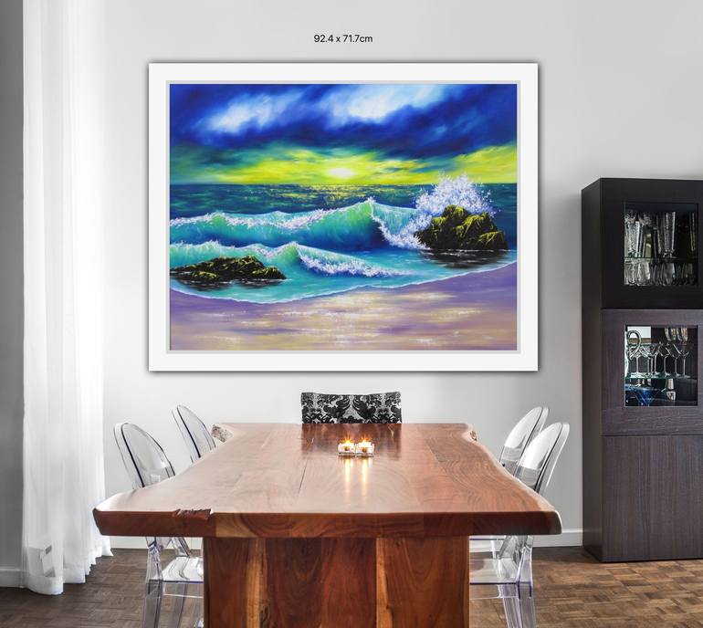 Original Expressionism Seascape Painting by Yulia Allan
