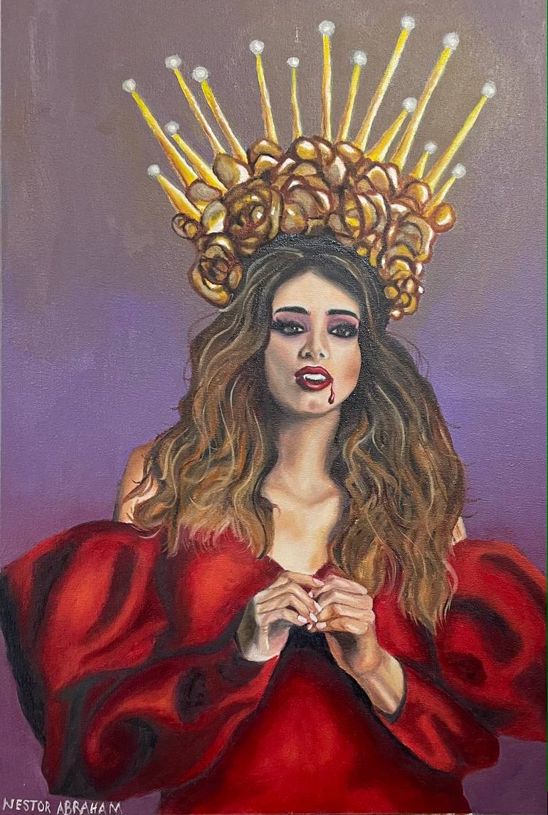 vampire queen Painting by Nestor abraham Hernandez Saatchi Art