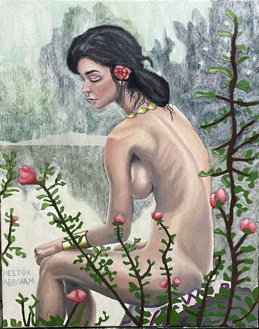 Print of Figurative Nude Paintings by Nestor abraham Hernandez
