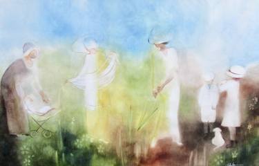 Print of Impressionism Family Paintings by Tokiko Anderson