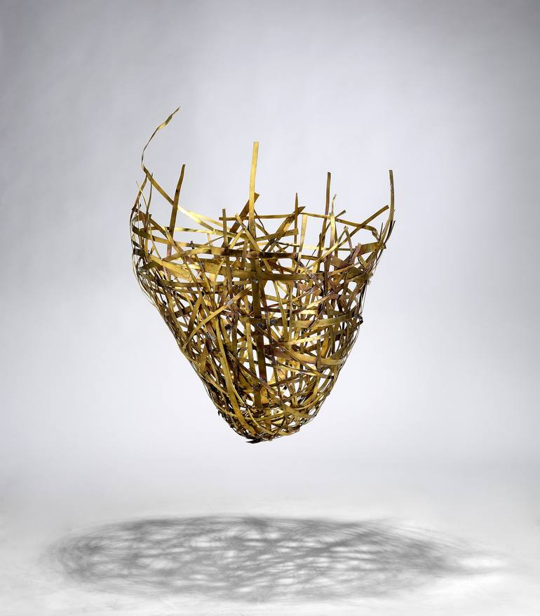 Golden Cradle Sculpture By Marcelo Toledo Saatchi Art 