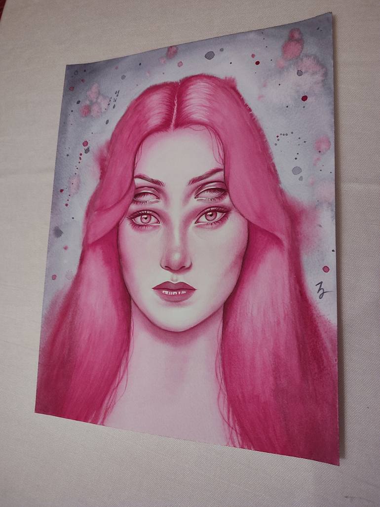 Original Abstract People Painting by Zeynep Cetin