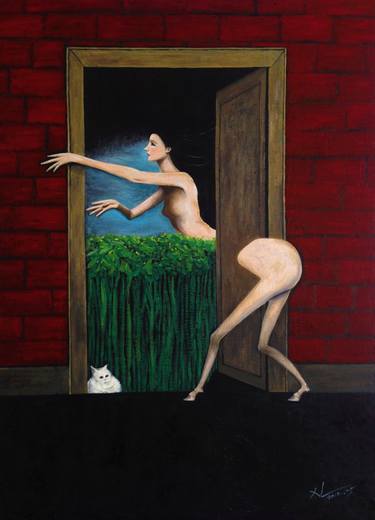Original Surrealism Women Paintings by Lincey Liu