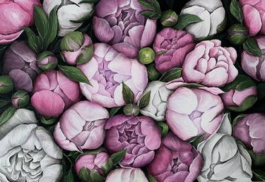 Original Abstract Floral Paintings by Zarina Priadkina