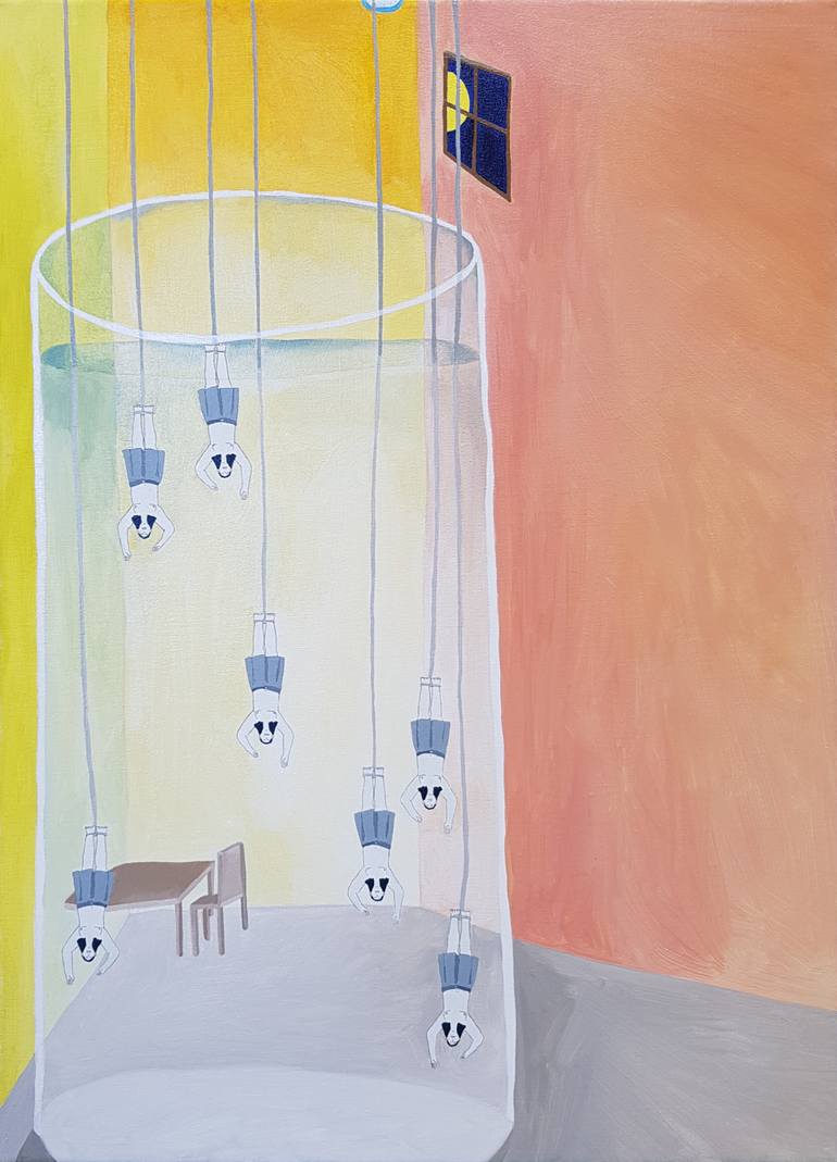 Original Conceptual Outer Space Painting by Ann Wong