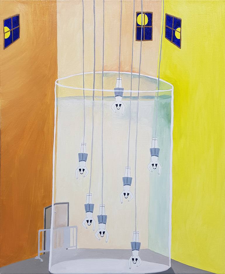 Original Conceptual Outer Space Painting by Ann Wong