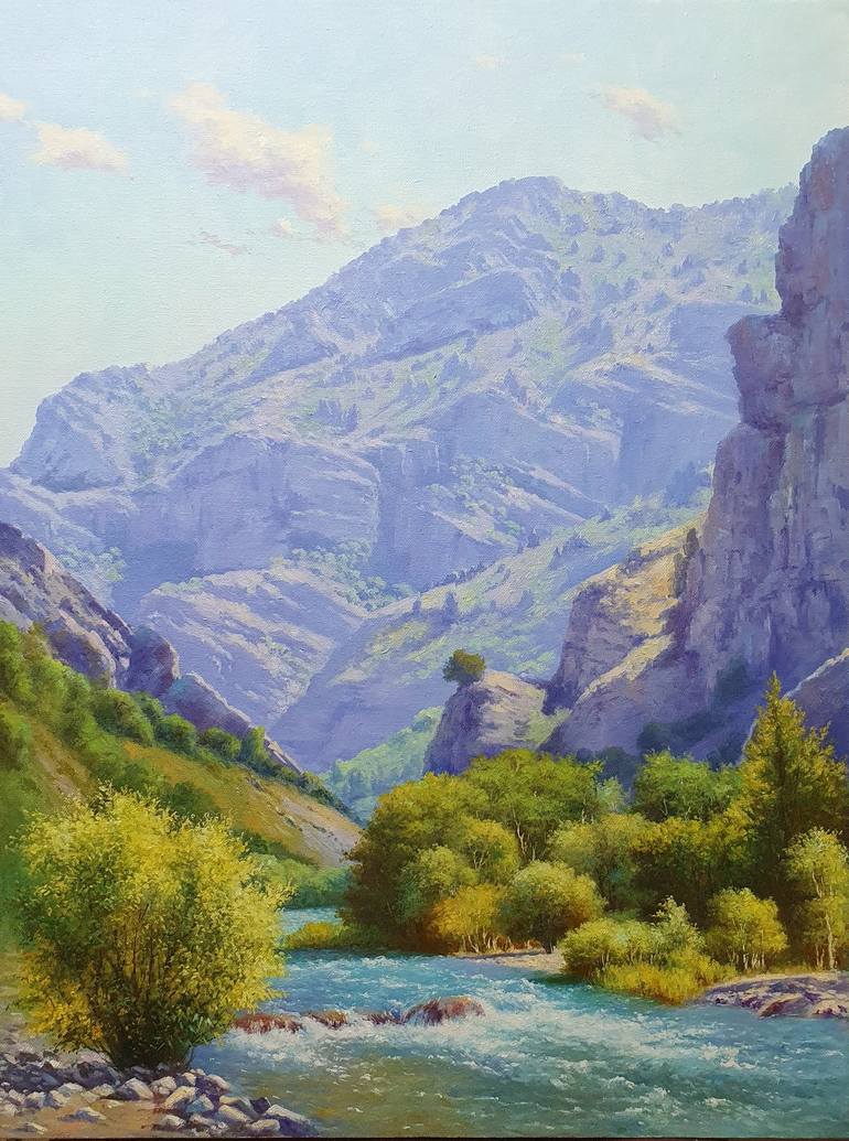 Original Landscape Painting by Olim Muhammadali