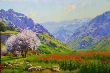 Original Realism Landscape Paintings by Olim Muhammadali