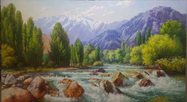 Original Realism Landscape Paintings by Olim Muhammadali