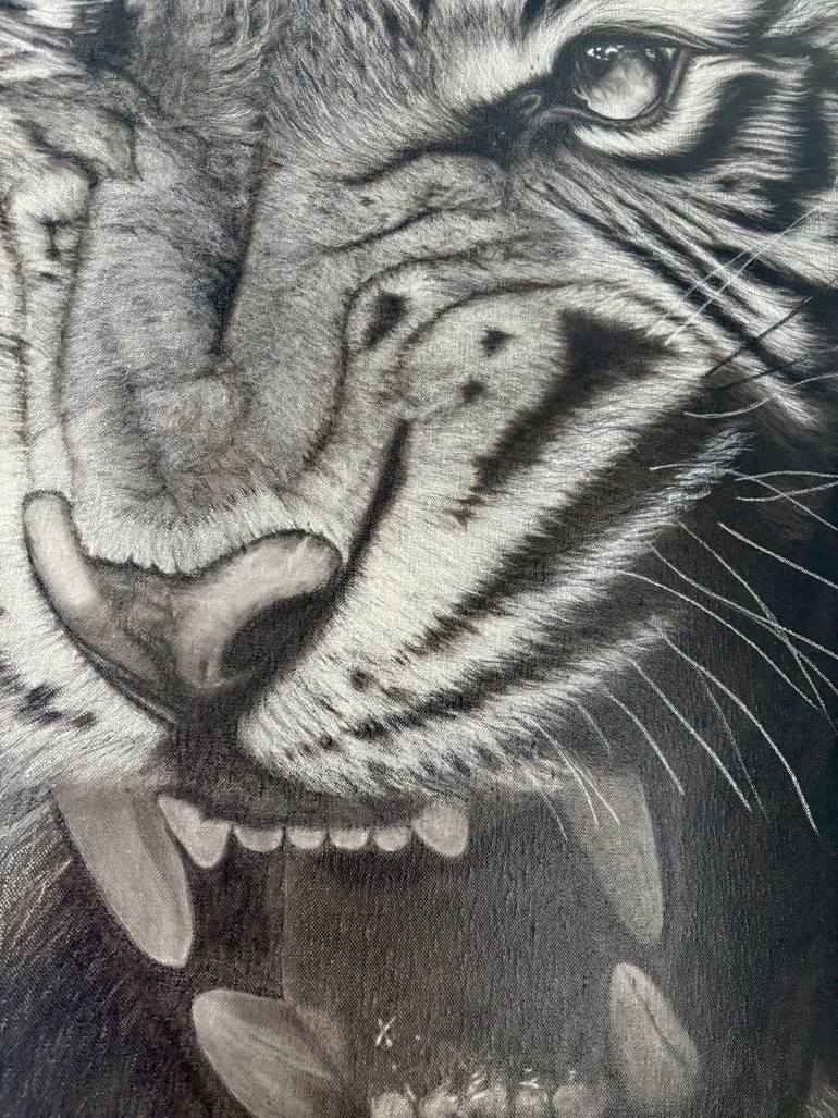 Original Black & White Animal Drawing by Szilvia Vazquez