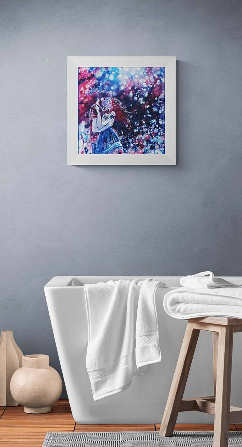 Original Contemporary Love Painting by Diana  Dimova-Traxi