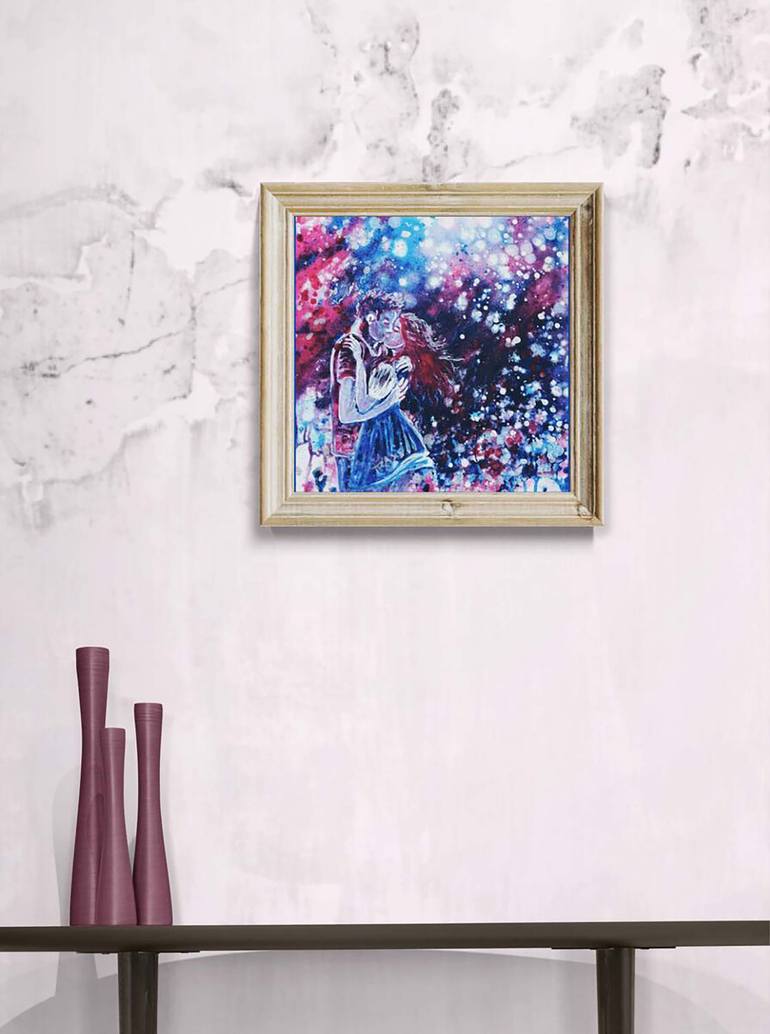 Original Contemporary Love Painting by Diana  Dimova-Traxi