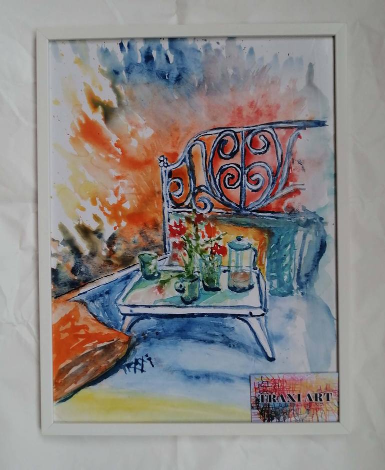Original Contemporary Food & Drink Painting by Diana Dimova -TRAXI 