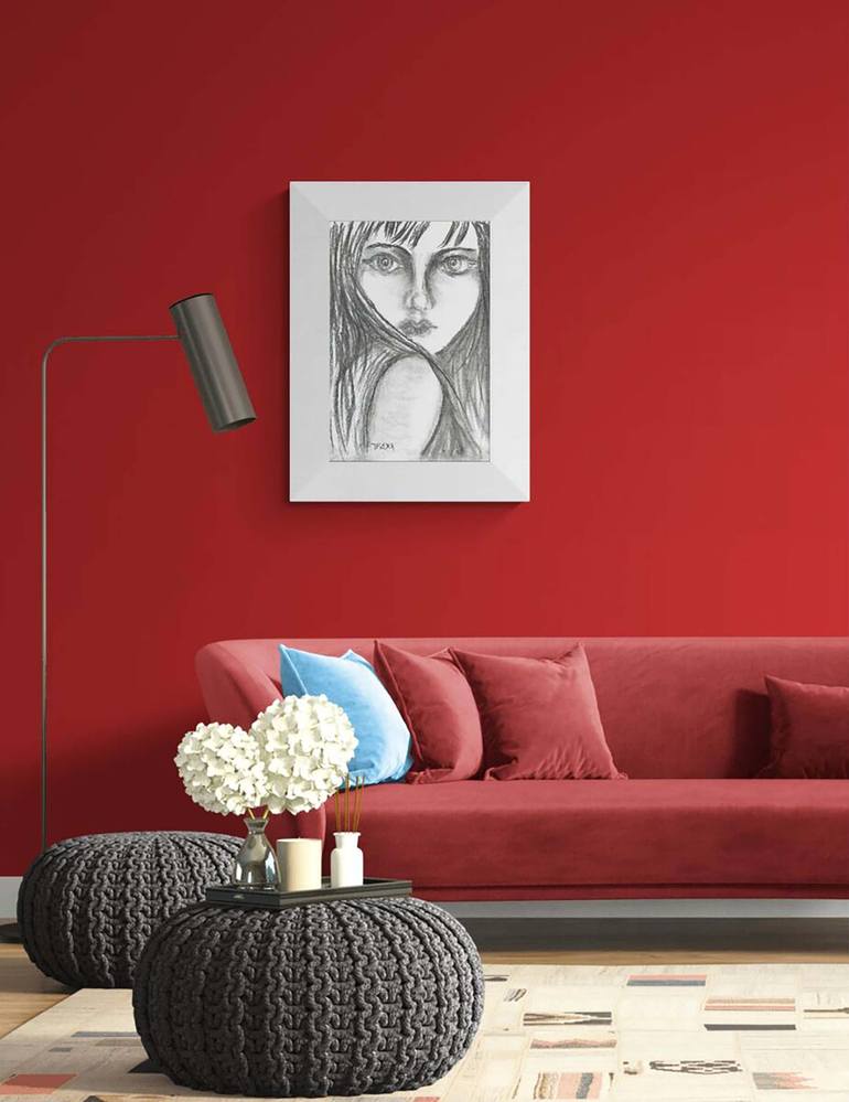 Original Contemporary People Drawing by Diana  Dimova-Traxi