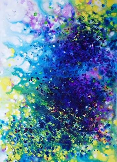 Blue and Purple Abstract: Art for the Senses, Aroma of Lavender thumb