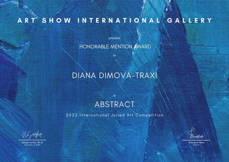 Original Abstract Expressionism Floral Painting by Diana Dimova -TRAXI 