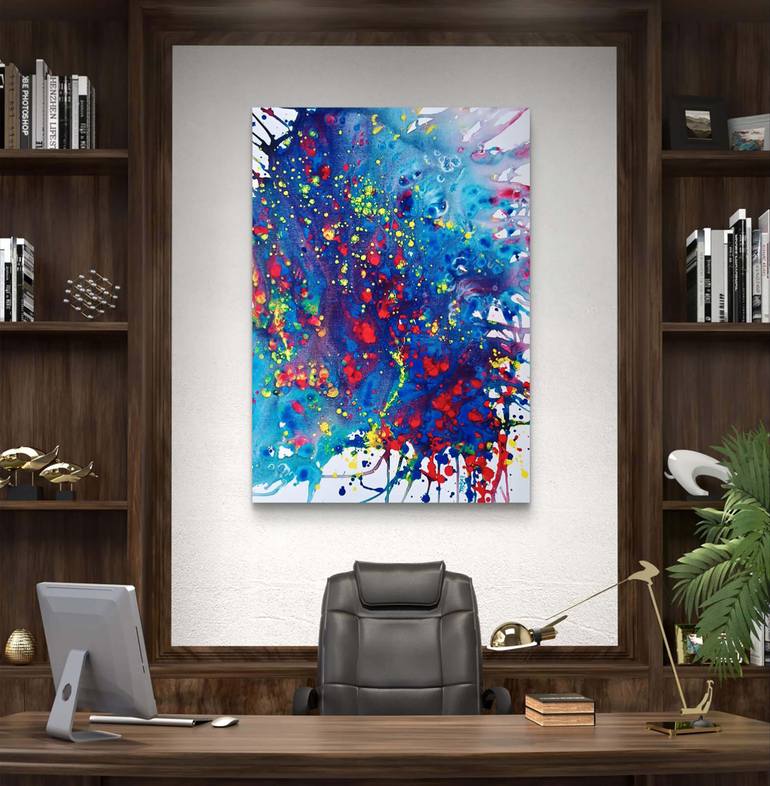 Original Abstract Expressionism Abstract Painting by Diana  Dimova-Traxi