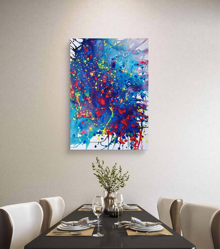 Original Abstract Expressionism Abstract Painting by Diana  Dimova-Traxi