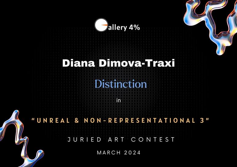 Original Abstract Expressionism Abstract Painting by Diana  Dimova-Traxi