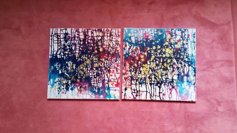 Original Abstract Expressionism Abstract Painting by Diana  Dimova-TRAXI