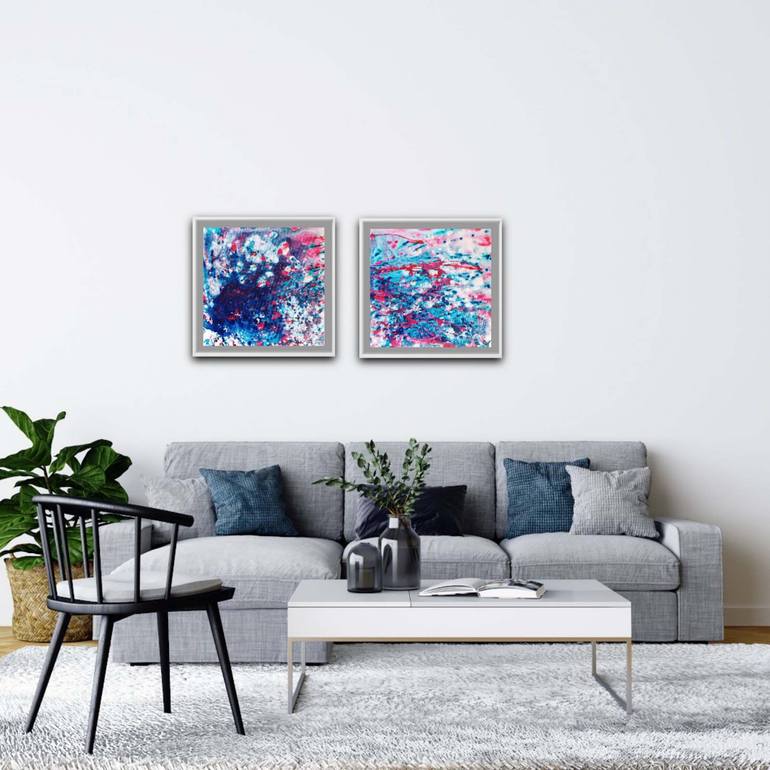 Original Abstract Expressionism Abstract Painting by Diana  Dimova-Traxi