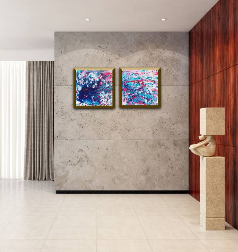 Original Abstract Expressionism Abstract Painting by Diana  Dimova-Traxi