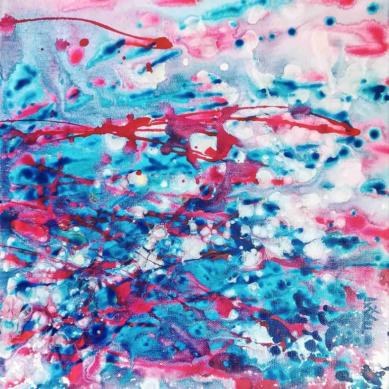 Original Abstract Expressionism Abstract Painting by Diana  Dimova-Traxi