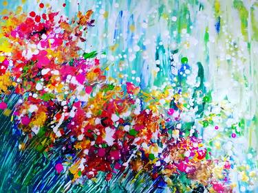 Original Abstract Floral Printmaking by Diana  Dimova-TRAXI