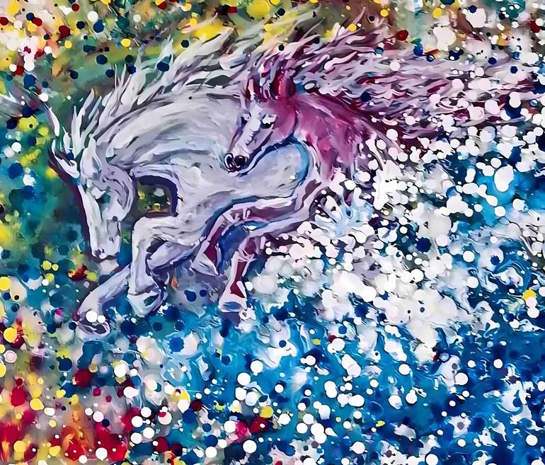 Original Abstract Animal Painting by Diana  Dimova-TRAXI