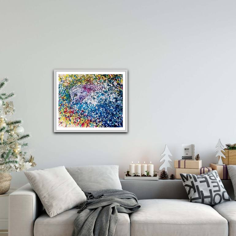 Original Abstract Animal Painting by Diana  Dimova-TRAXI