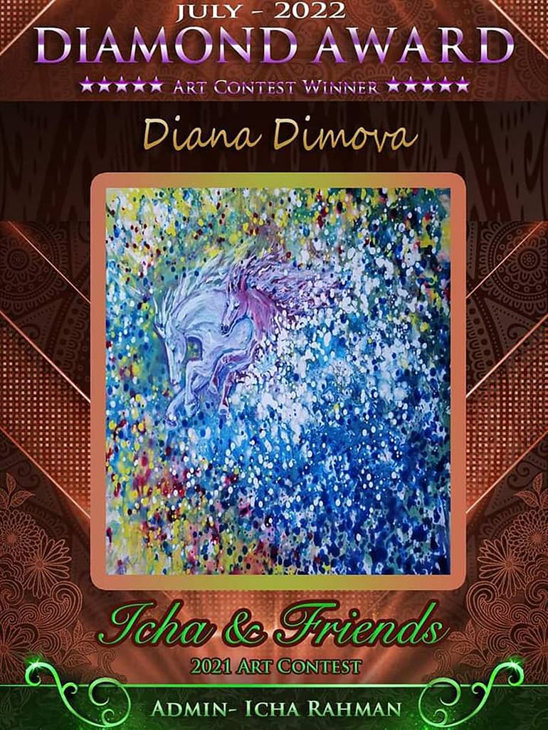 Original Abstract Animal Painting by Diana  Dimova-TRAXI