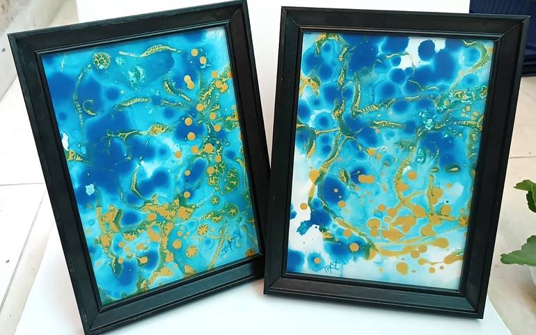 Original Abstract Seascape Painting by Diana  Dimova-TRAXI