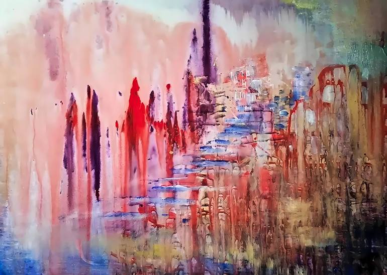 Print of Abstract Expressionism Abstract Paintings by Diana  Dimova-Traxi