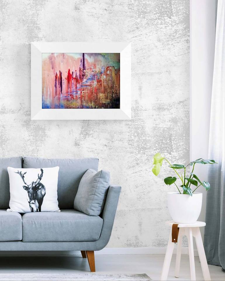 Original Abstract Expressionism Abstract Painting by Diana  Dimova-Traxi