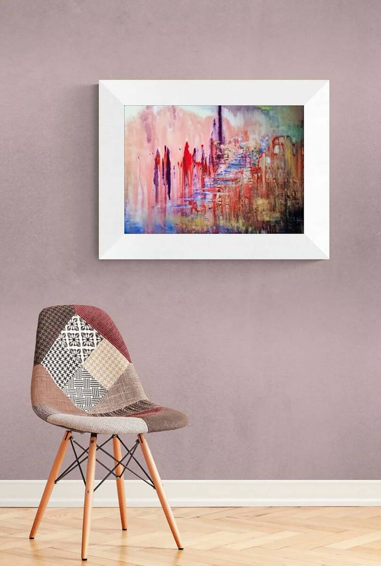 Original Abstract Expressionism Abstract Painting by Diana  Dimova-Traxi