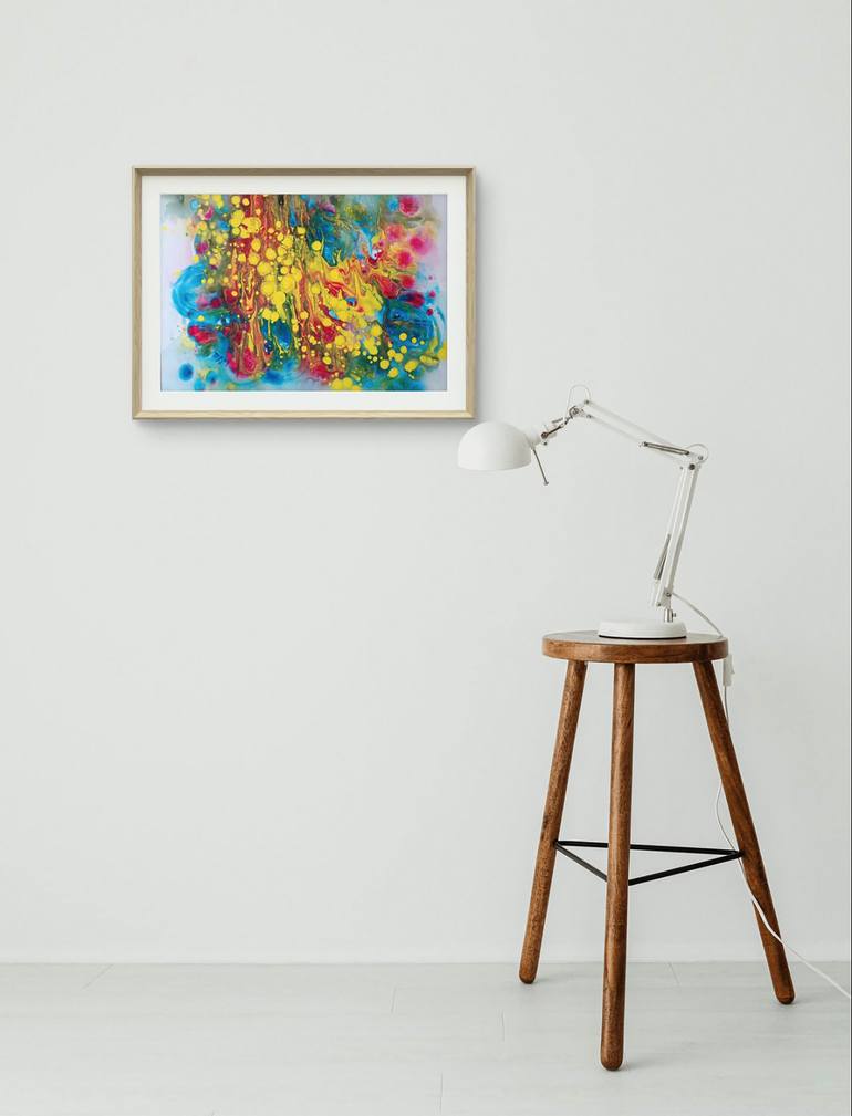 Original Abstract Expressionism Abstract Painting by Diana  Dimova-Traxi