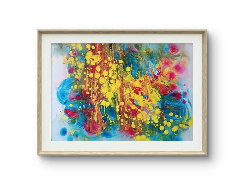 Original Abstract Expressionism Abstract Painting by Diana  Dimova-Traxi