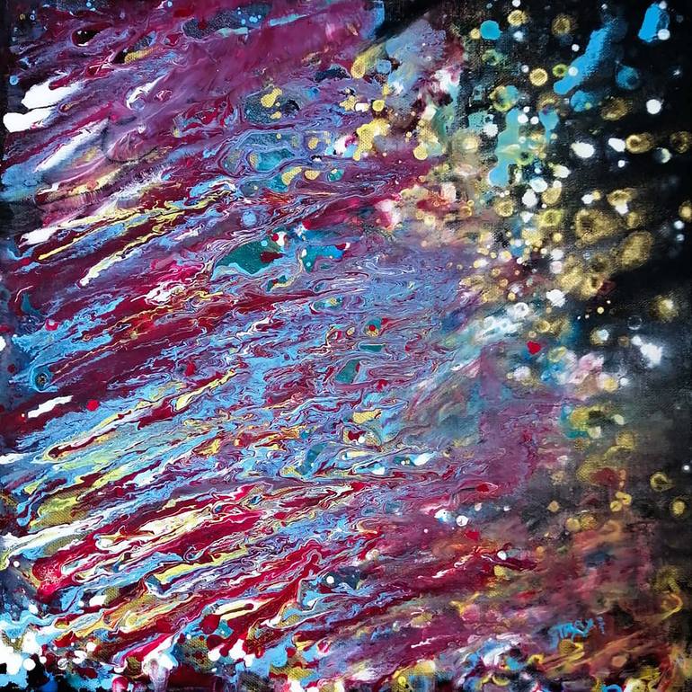 Original Abstract Expressionism Abstract Painting by Diana  Dimova-Traxi