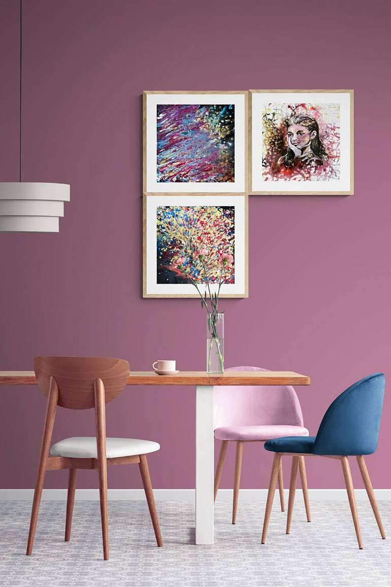 Original Abstract Expressionism Abstract Painting by Diana  Dimova-Traxi