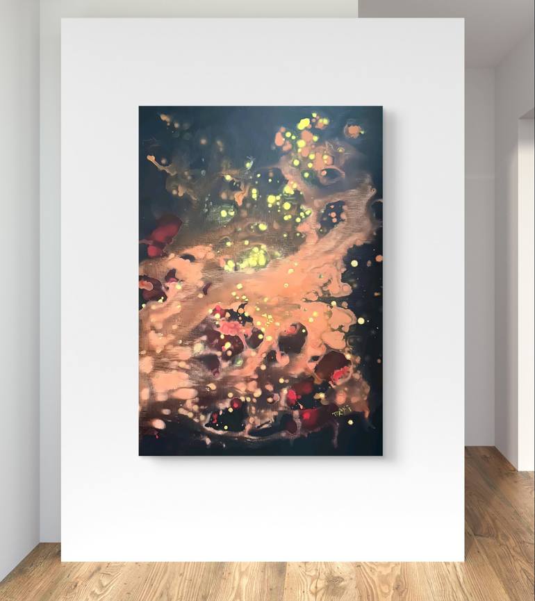 Original Abstract Expressionism Abstract Painting by Diana  Dimova-Traxi