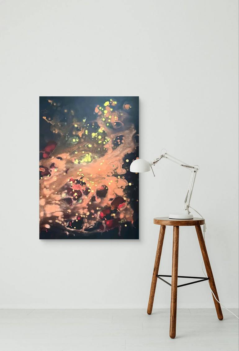Original Abstract Expressionism Abstract Painting by Diana  Dimova-Traxi